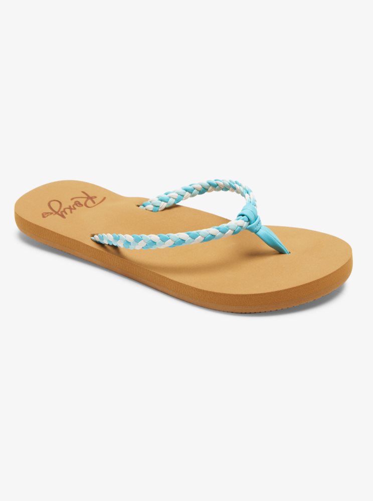 Tong Roxy 4-16 Costas Turquoise Clair Enfant | JED-03555047