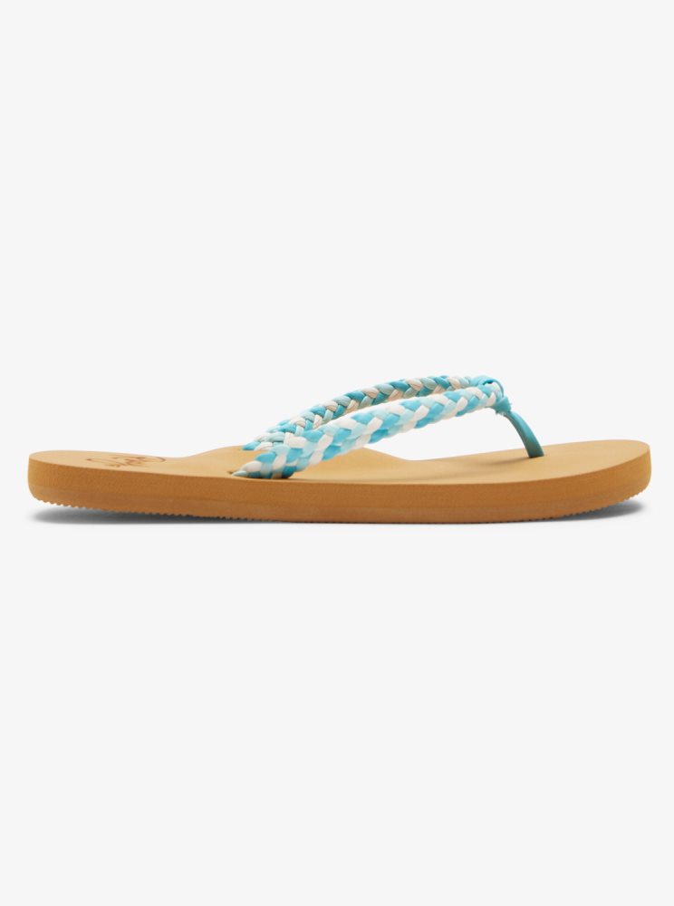 Tong Roxy 4-16 Costas Turquoise Clair Enfant | JED-03555047