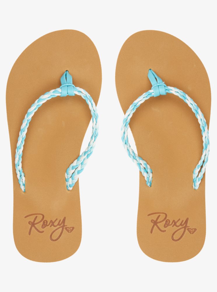 Tong Roxy 4-16 Costas Turquoise Clair Enfant | JED-03555047