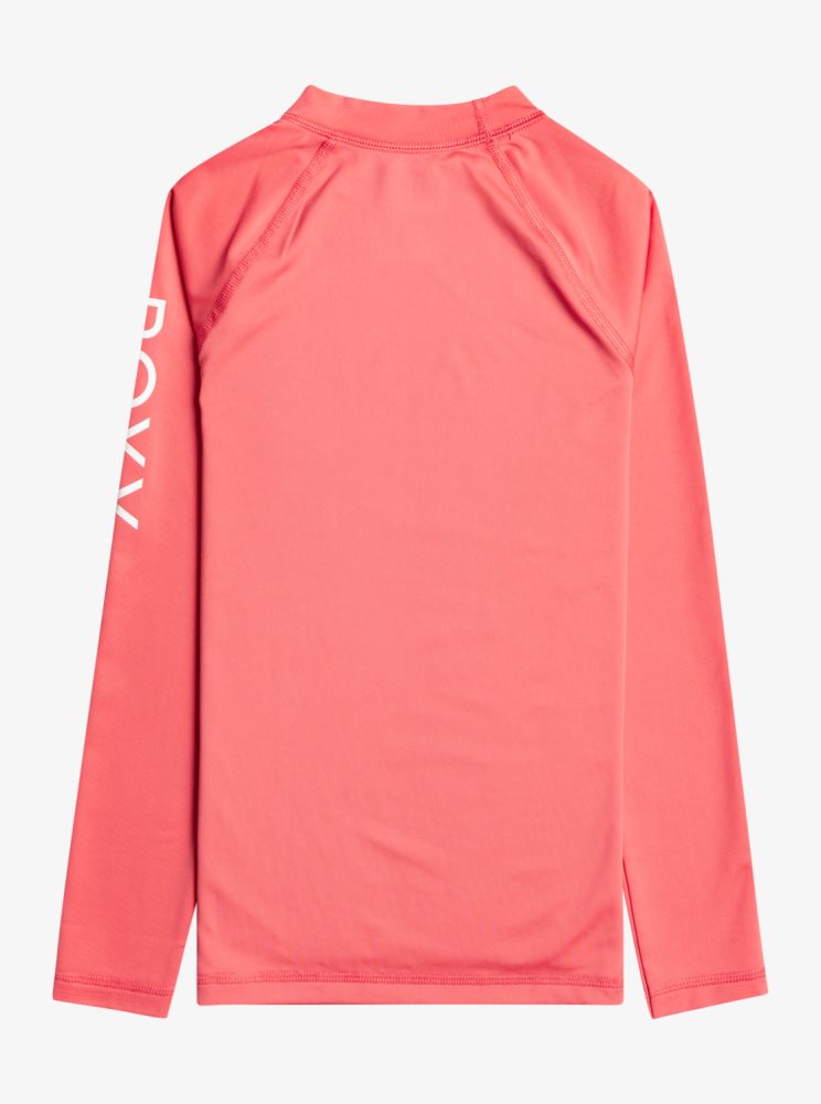 Rashguards Roxy 7-16 Whole Hearted Long Sleeve UPF 50 Orange Corail Enfant | UEN-47300297