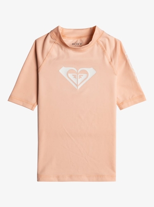 Rashguards Roxy 2-7 Whole Hearted UPF 50 Corta Sleeve Corail Enfant | DEY-20991982