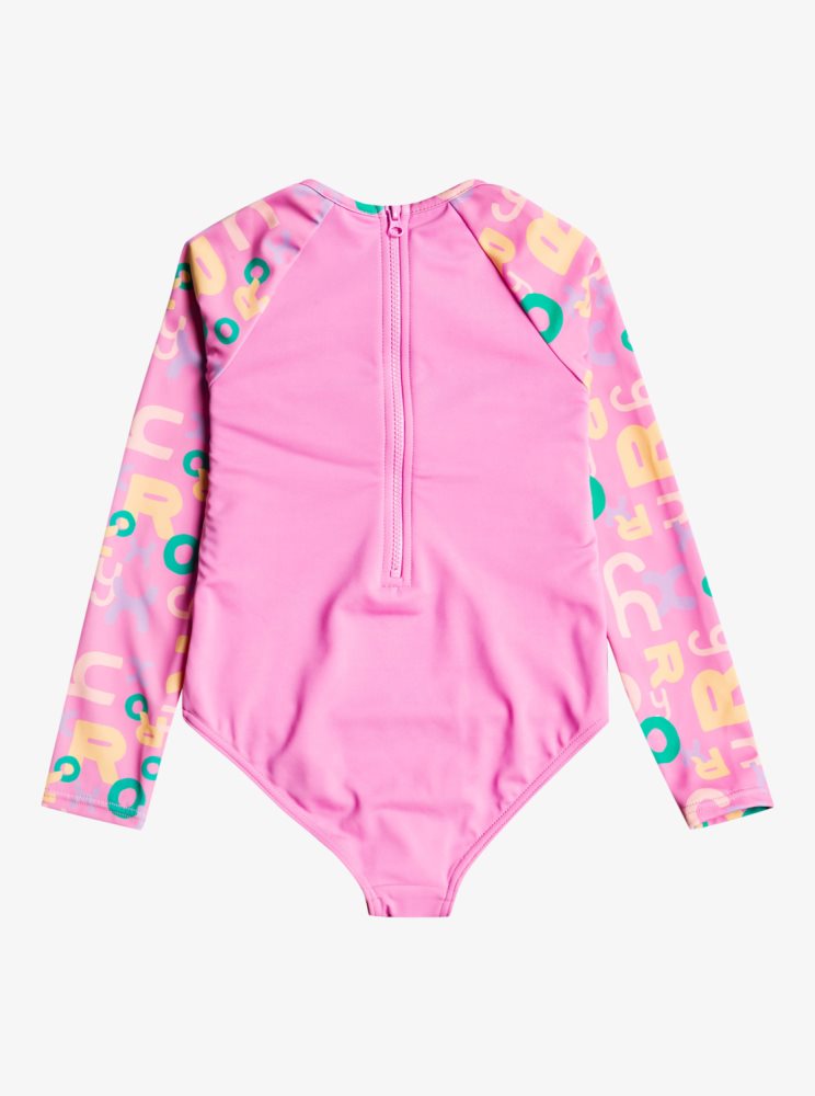 Rashguards Roxy 2-7 Funny Bambino Long Sleeve One-Piece Violette Enfant | VFK-73412350