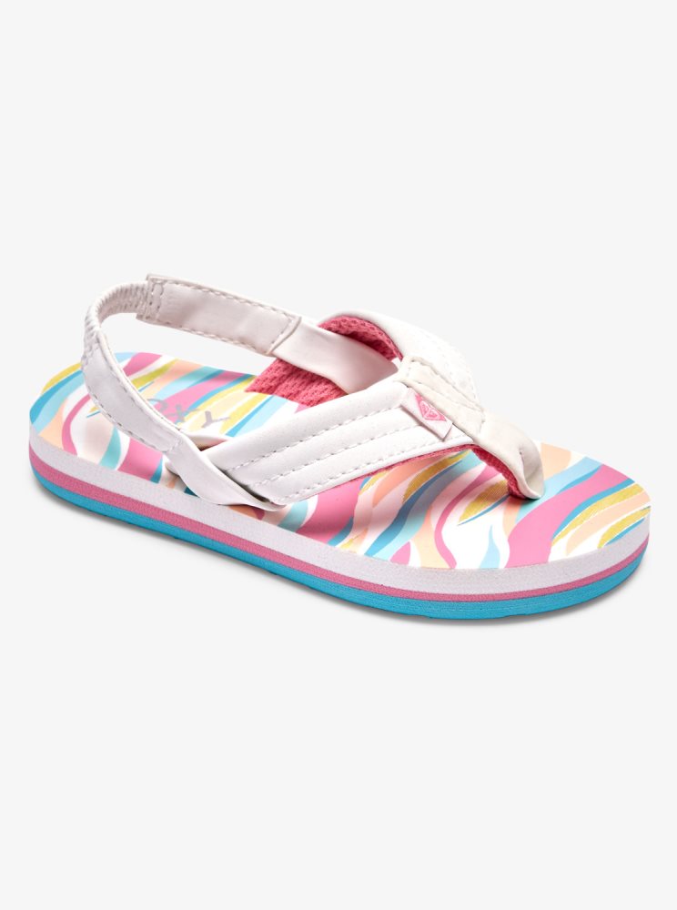 Sandales Roxy Vista Loreto Blanche Rose Enfant | ZLV-34859393