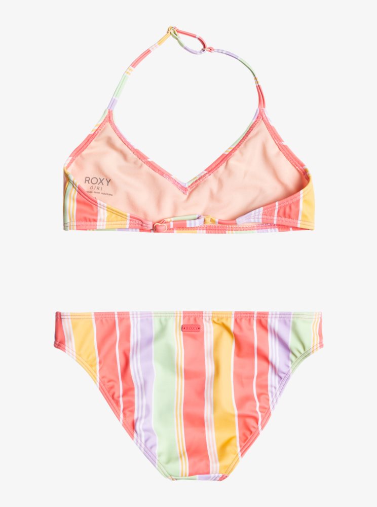 Bikini Roxy 7-16 Ocean Treasure Bra Two Piece Set Corail Enfant | WBY-74450572