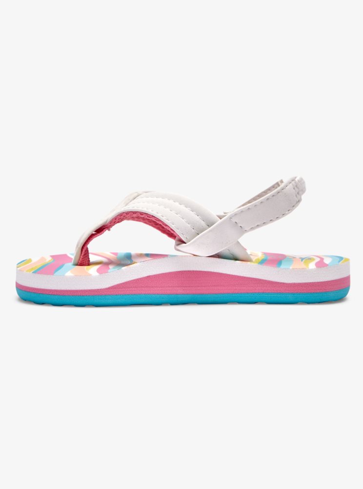 Sandales Roxy Vista Loreto Blanche Rose Enfant | ZLV-34859393