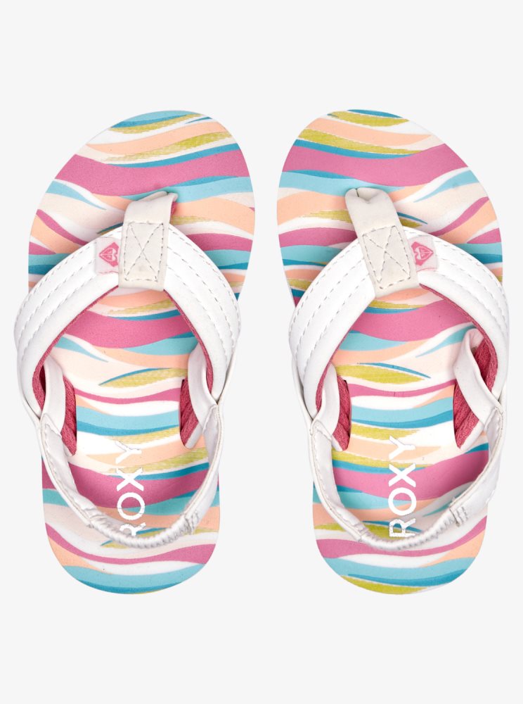 Sandales Roxy Vista Loreto Blanche Rose Enfant | ZLV-34859393