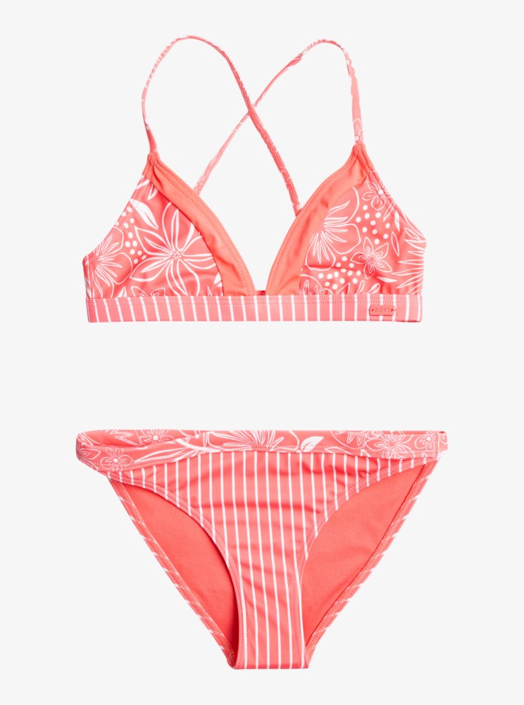 Bikini Roxy 7-16 Vacay Life Athlétiques Two Piece Set Corail Enfant | FCJ-03395281