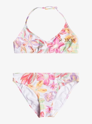 Bikini Roxy 7-16 Tropical Time Triangle Two Piece Set Blanche Enfant | YPP-73527170