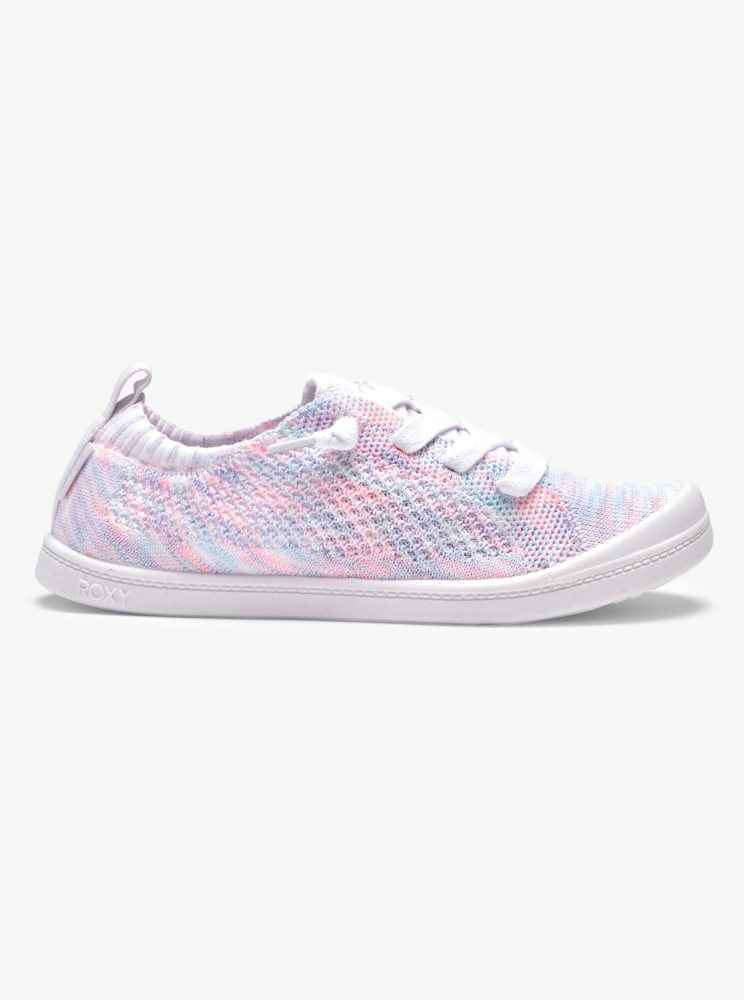 Basket Roxy 4-16 Bayshore Blanche Rose Enfant | ODZ-33568443