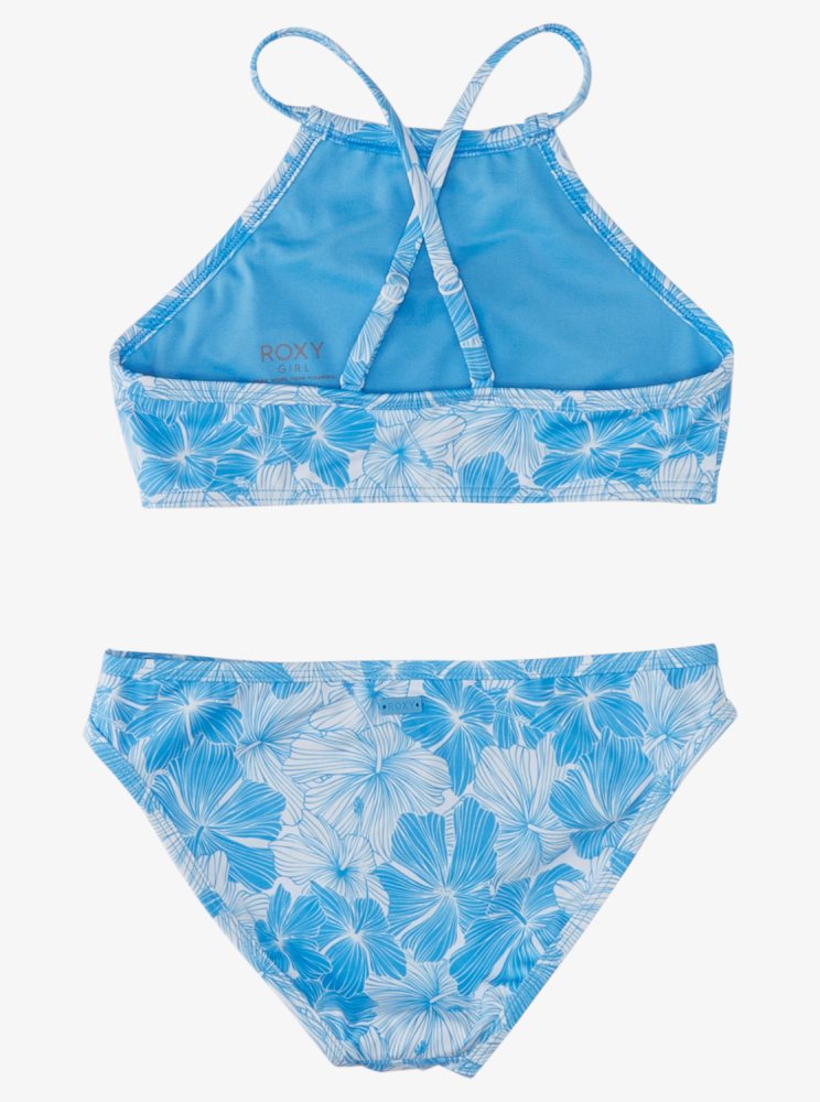 Bikini Roxy 7-16 Joyful Ride Crop Top Two-Piece Swim Set Azur Bleu Enfant | XHK-59731750