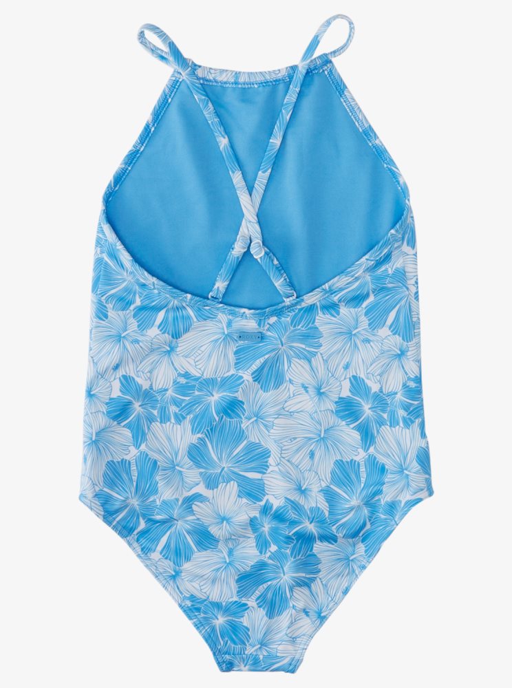 Maillots De Bain Roxy 7-16 Joyful Ride Azur Bleu Enfant | HOL-69246360