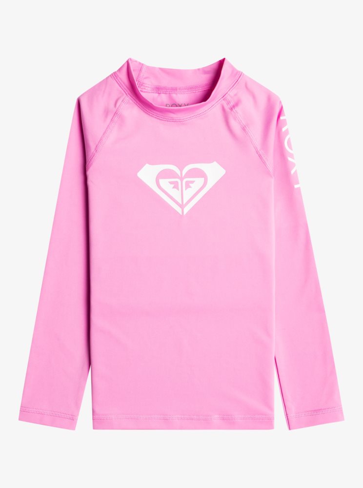 Rashguards Roxy 2-7 Whole Hearted Long Sleeve UPF 50 Violette Enfant | EBT-17922608