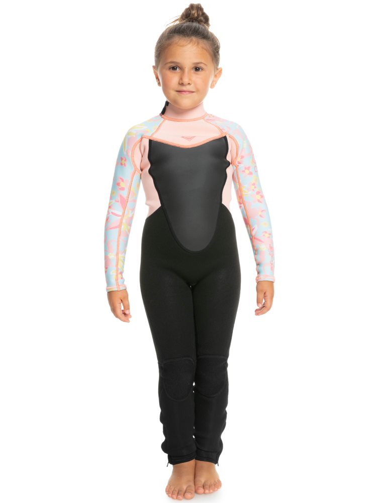 Combinaison En Néoprène Roxy 2-7 4/3mm Prologue Back Zip Noir Multicolore Enfant | DYP-08210502