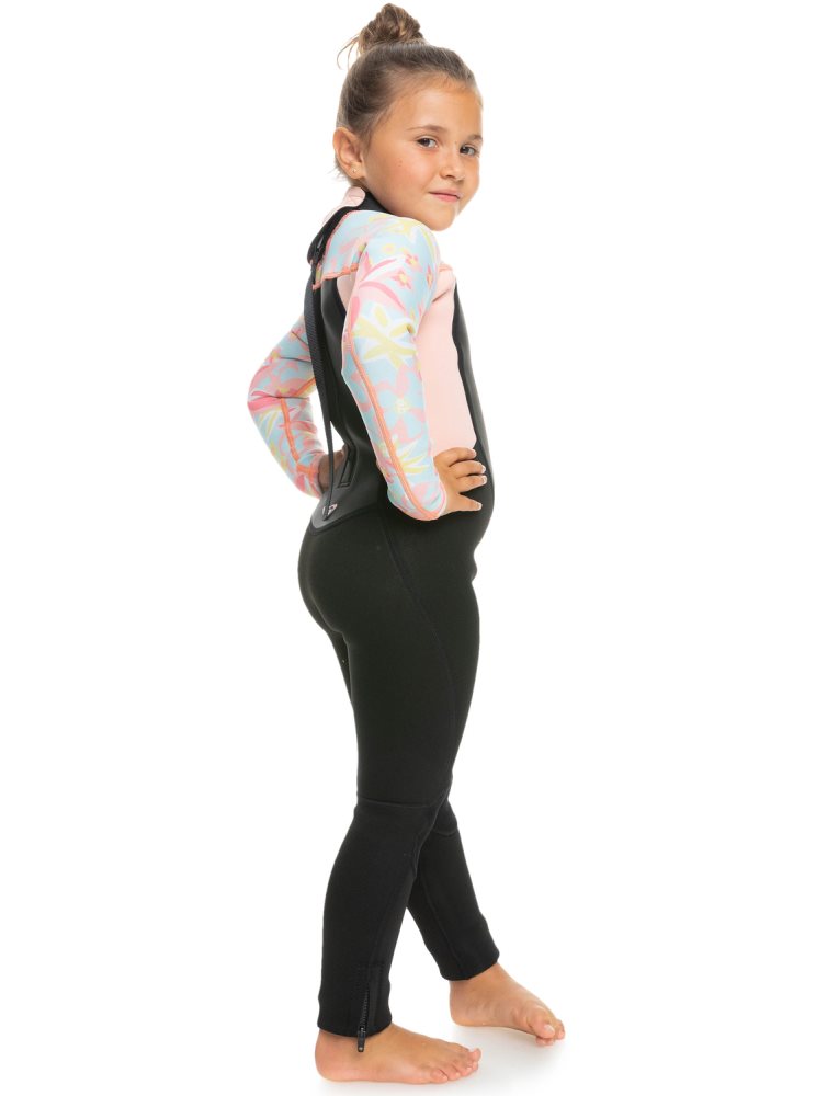 Combinaison En Néoprène Roxy 2-7 4/3mm Prologue Back Zip Noir Multicolore Enfant | DYP-08210502