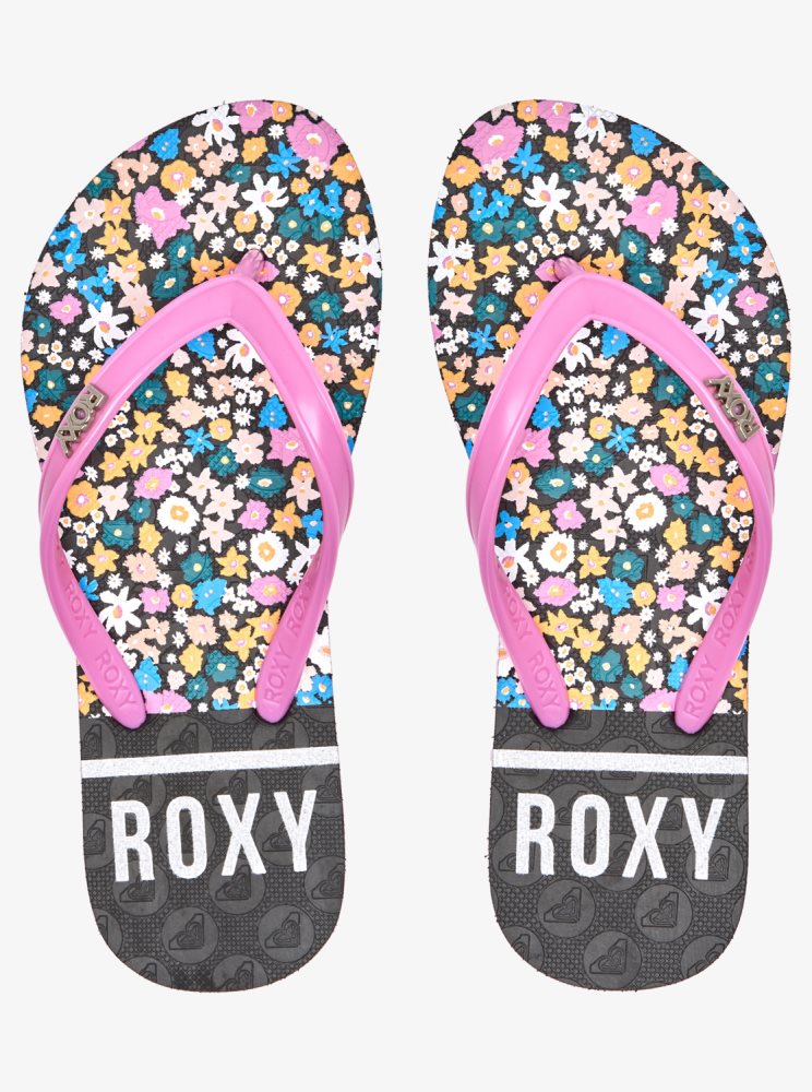 Sandales Roxy 4-16 Viva Stamp Noir Enfant | ARR-41296566