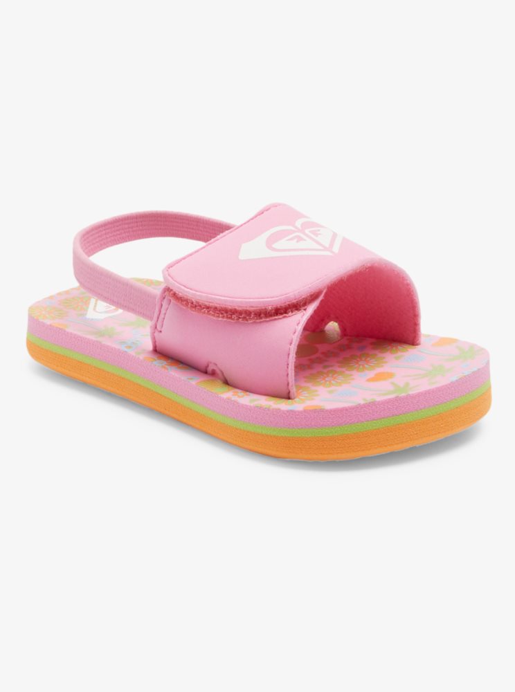 Sandales Roxy Finn Rose Vert Clair Enfant | MDG-21776035