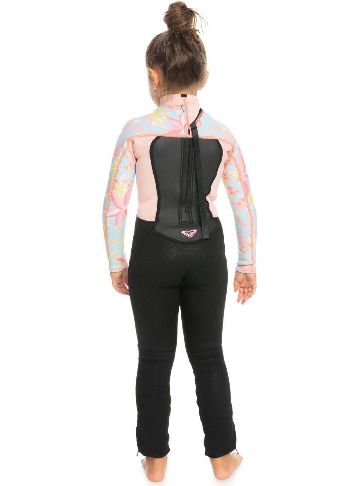 Combinaison En Néoprène Roxy 2-7 4/3mm Prologue Back Zip Noir Multicolore Enfant | DYP-08210502