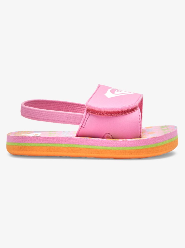 Sandales Roxy Finn Rose Vert Clair Enfant | MDG-21776035