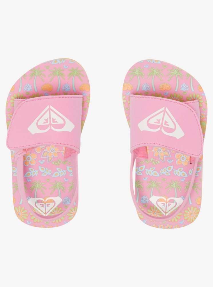 Sandales Roxy Finn Rose Vert Clair Enfant | MDG-21776035