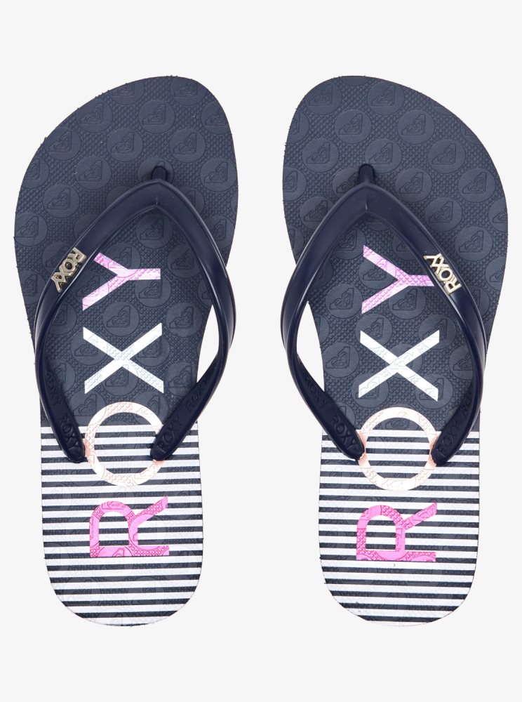 Sandales Roxy 4-16 Viva Stamp Bleu Marine Enfant | OFU-76841719