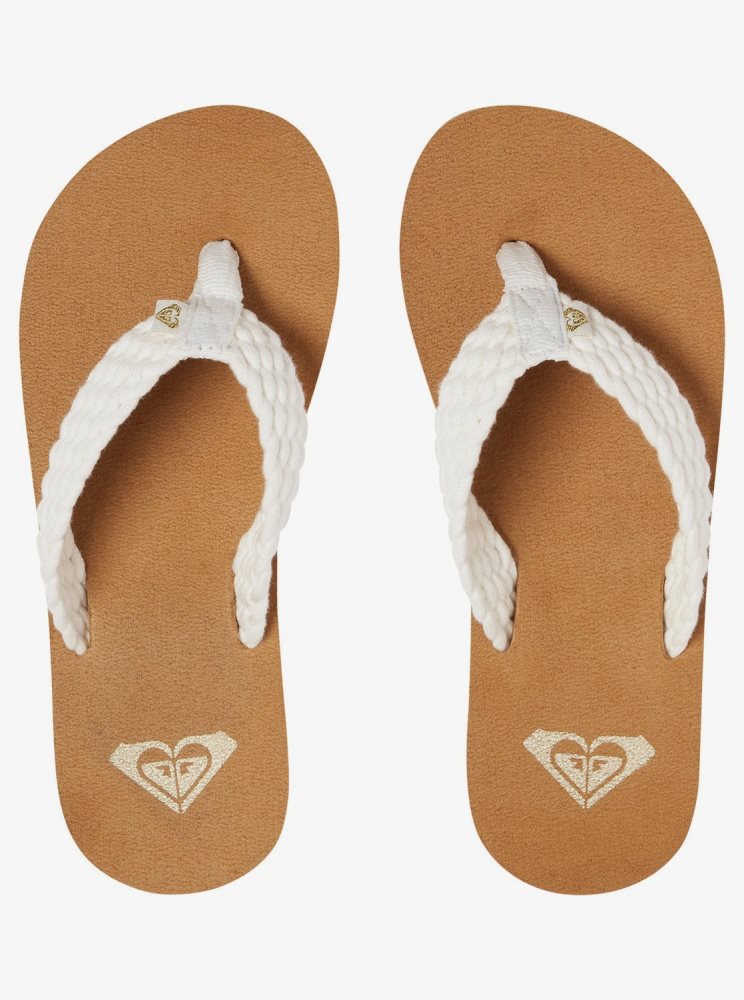 Sandales Roxy 4-16 Porto Blanche Enfant | KFQ-82095738