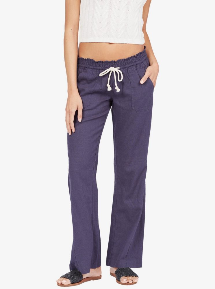 Pantalon Roxy Oceanside Flared Indigo Femme | QHU-15329431