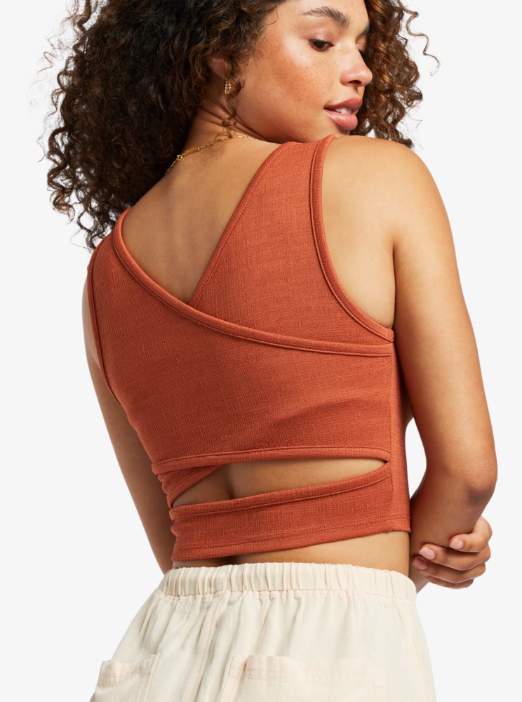 Hauts Roxy Good Keepsake Crop Orange Femme | SYV-93707891