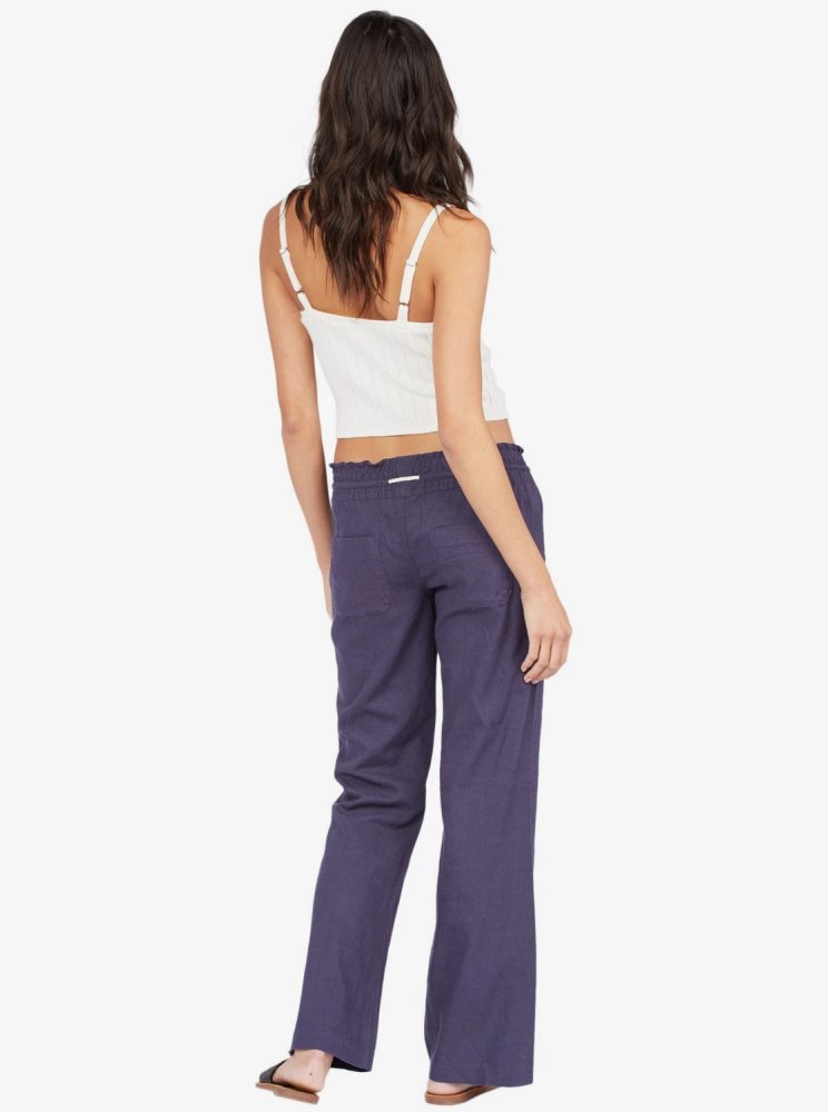 Pantalon Roxy Oceanside Flared Indigo Femme | QHU-15329431