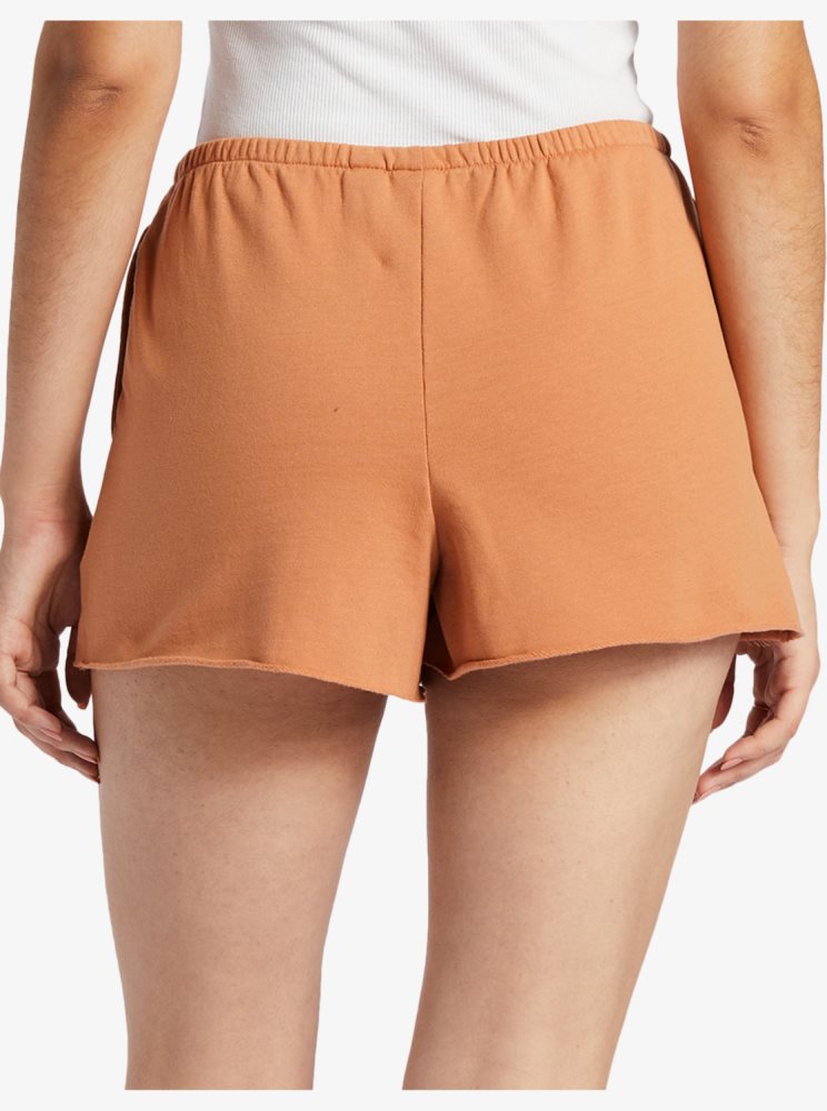 Shorts Roxy Salted Shores High-Waisted Sweatshorts Orange Femme | ZXG-92855009