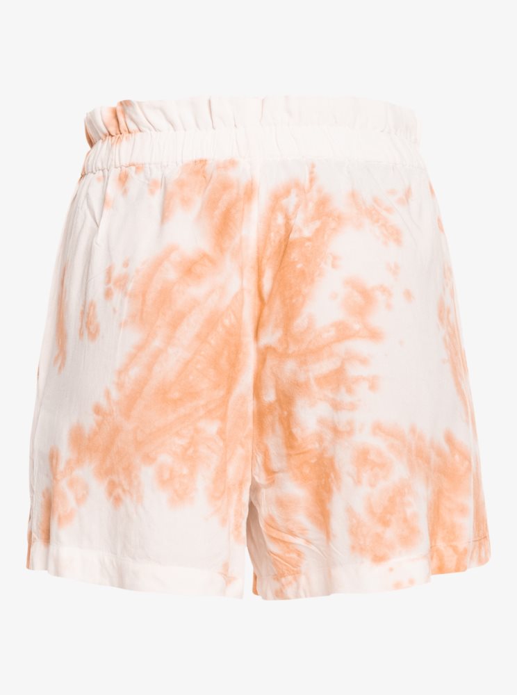 Shorts Roxy Miss Most Tie Dye Pyjama Blanche Rose Femme | XDF-44506937