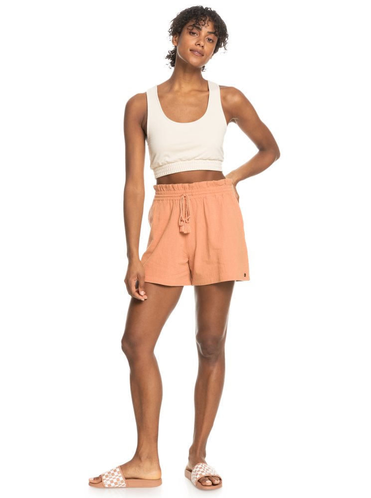 Shorts Roxy Sweet Souvenir High Taille Rose Femme | AGU-61269419