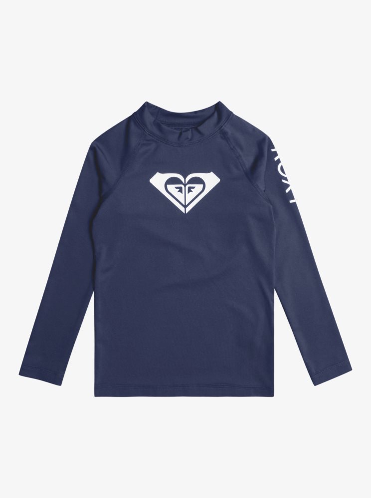 Rashguards Roxy 2-7 Whole Hearted Long Sleeve UPF 50 Indigo Enfant | MER-58847393