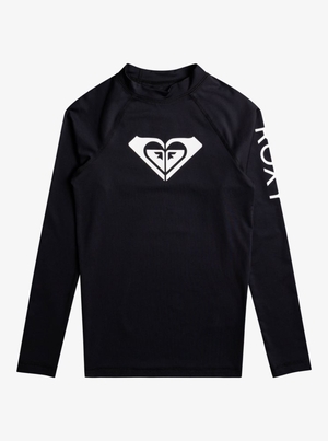 Rashguards Roxy 7-16 Whole Hearted Long Sleeve UPF 50 Grise Foncé Enfant | CZH-85889907