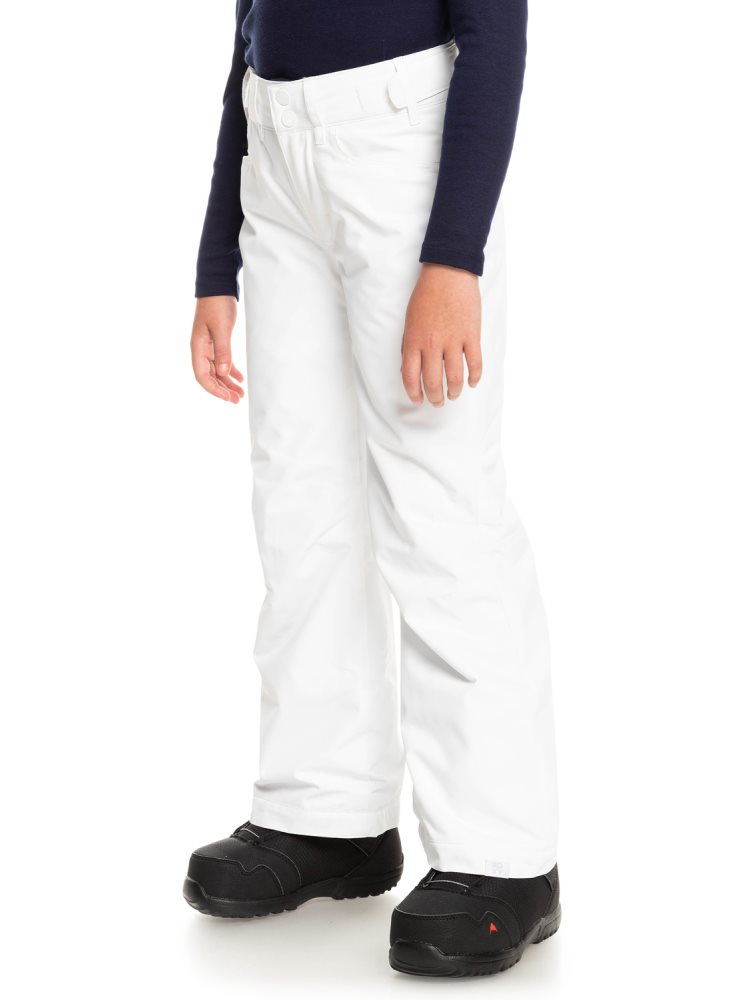 Pantalon Ski Roxy 4-16 Backyard Insulated Blanche Enfant | NMW-28703763