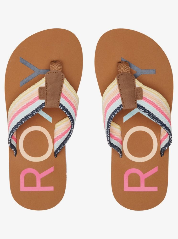 Sandales Roxy 4-16 Chika Hi Bleu Rose Enfant | MQF-94427147