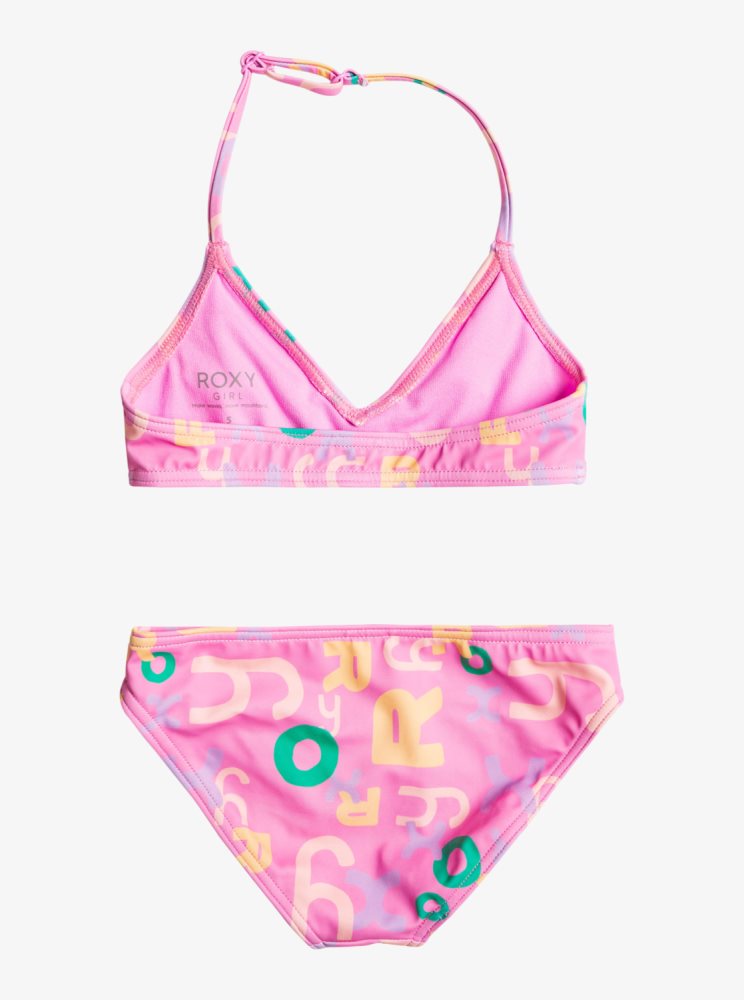 Bikini Roxy 2-7 Funny Bambino Triangle Two Piece Set Violette Enfant | XTF-18863679