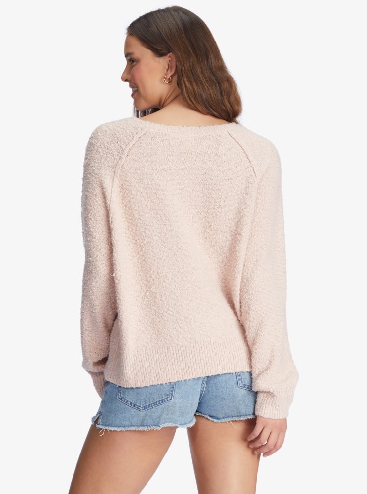 Chandails Roxy Early Morning Crew Neck Corail Femme | ZHE-05852488