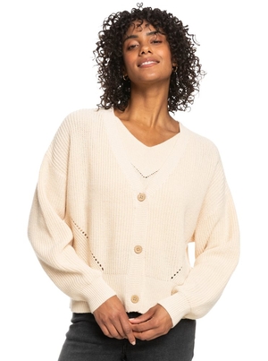 Chandails Roxy Amazing Hours Cardigan Blanche Femme | DQK-25721719