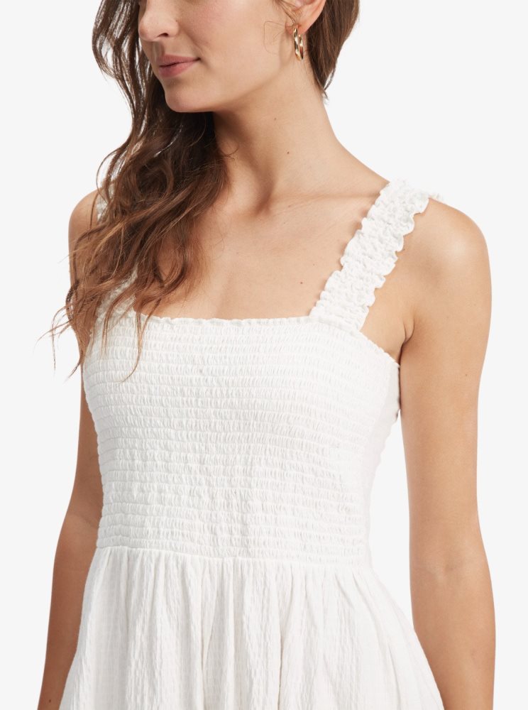 Peignoir Roxy Hanging 10 Off The Shoulder Mini Blanche Femme | QPV-21247584