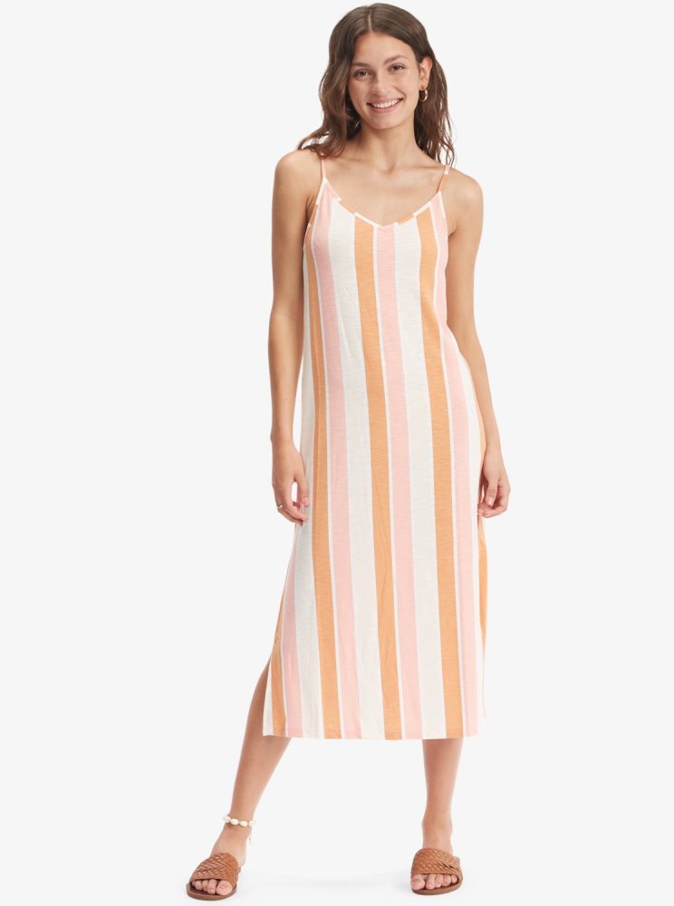 Peignoir Roxy Promised Land Lanières Midi Stripes Femme | FYT-30099728