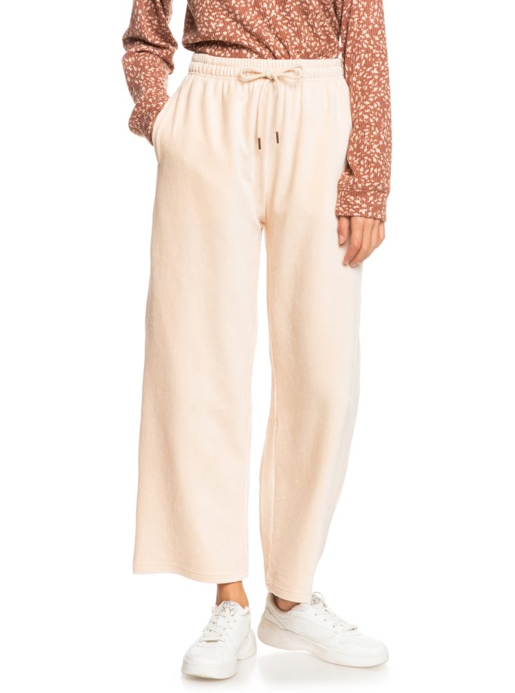 Pantalon Roxy Escape Plan High-Waisted Sweatpants Blanche Femme | QXV-30024054