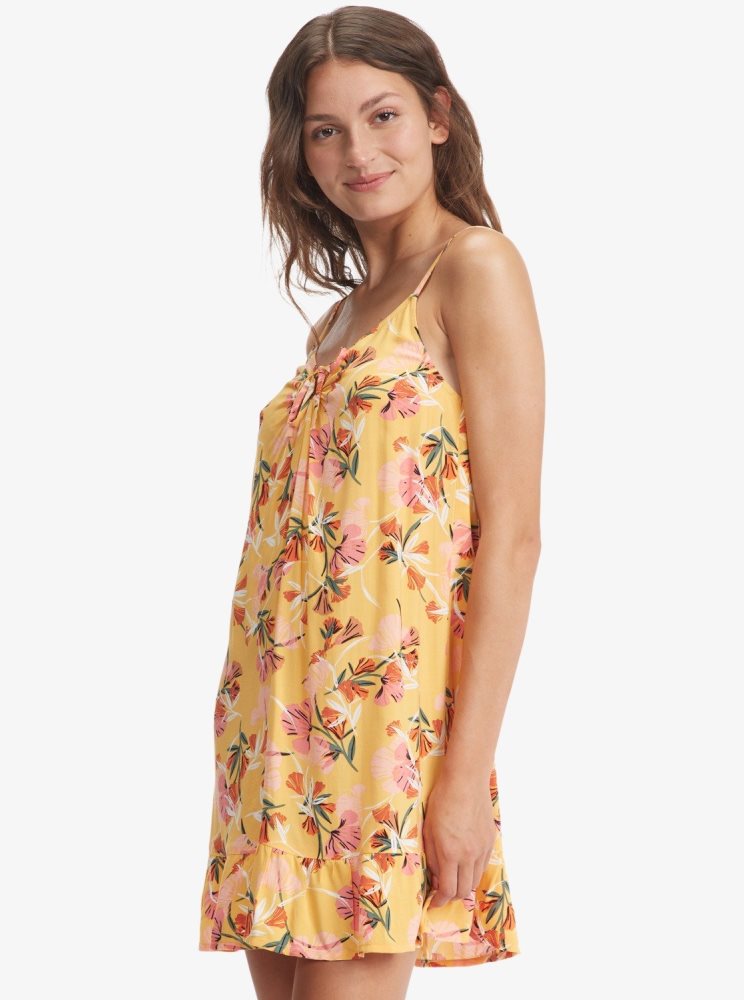 Peignoir Roxy Be Right Back Lanières Jaune Fleur Femme | HWO-44186298