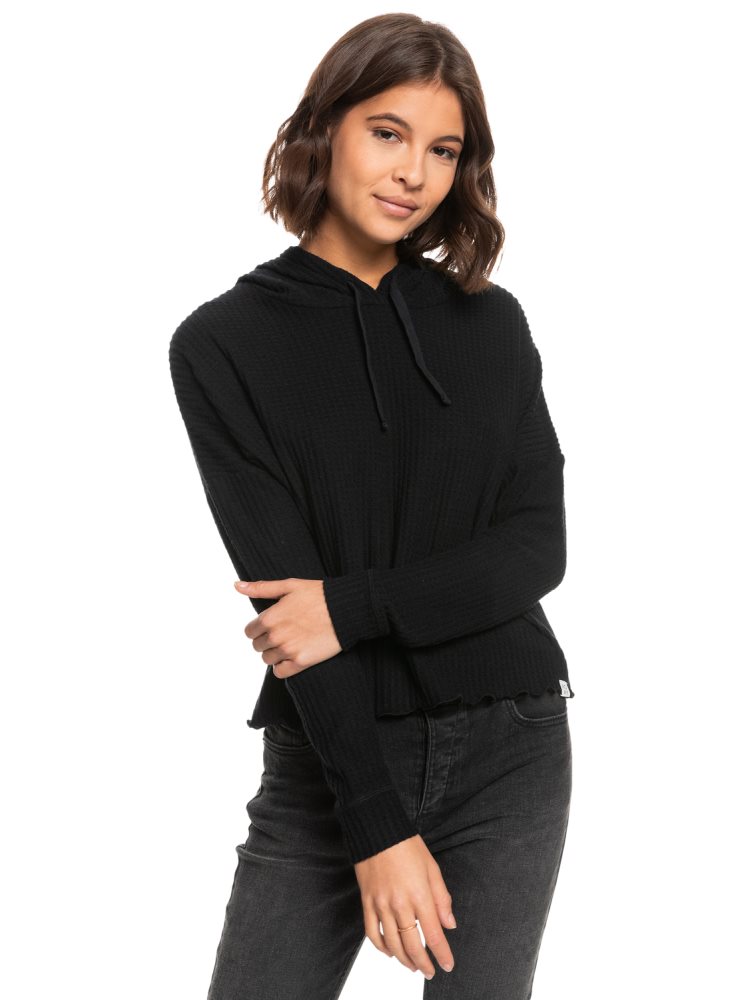 Sweat à Capuche Roxy Twilight Mood Thermal Grise Foncé Femme | XZW-86260349