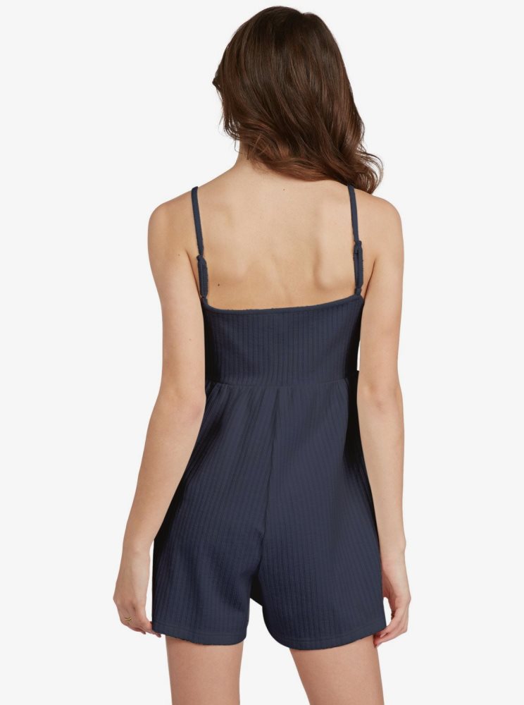 Rompers Roxy Sun N Vibes Mini Lanières Indigo Femme | VYE-00705764