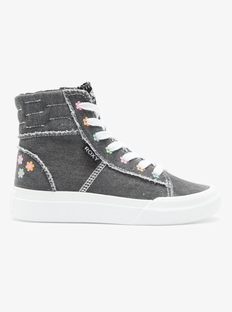 Basket Roxy 4-16 Rae Mid-Top Noir Enfant | BKG-75303727