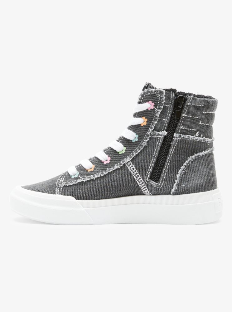 Basket Roxy 4-16 Rae Mid-Top Noir Enfant | BKG-75303727