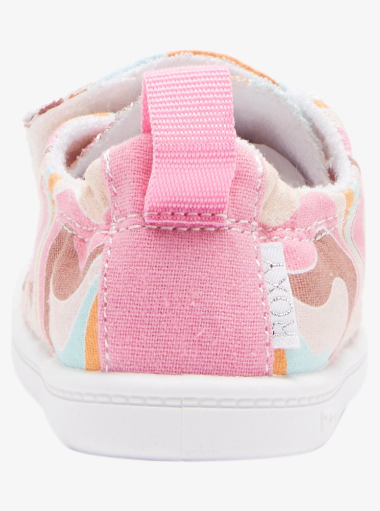 Basket Roxy Bayshore Blanche Rose Turquoise Enfant | WYD-46099887