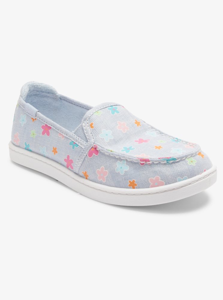 Slip On Roxy 4-16 Minnow Bleu Enfant | XJV-29786213