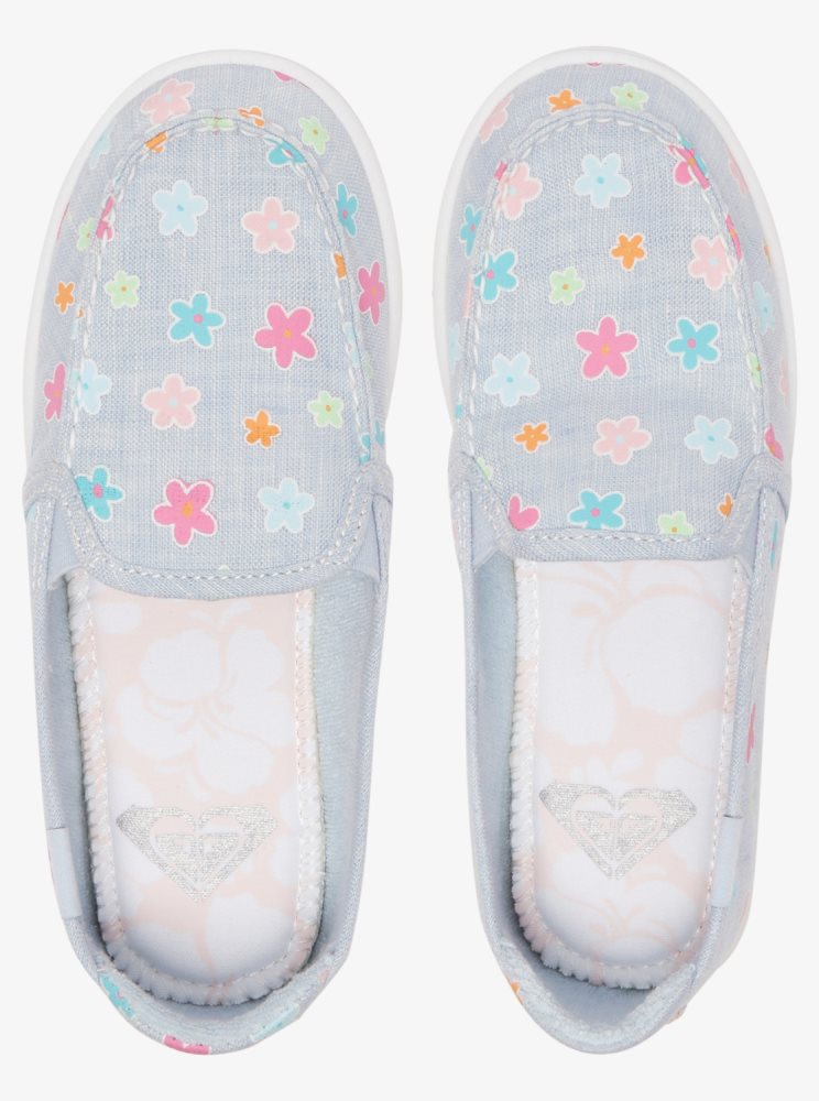 Slip On Roxy 4-16 Minnow Bleu Enfant | XJV-29786213