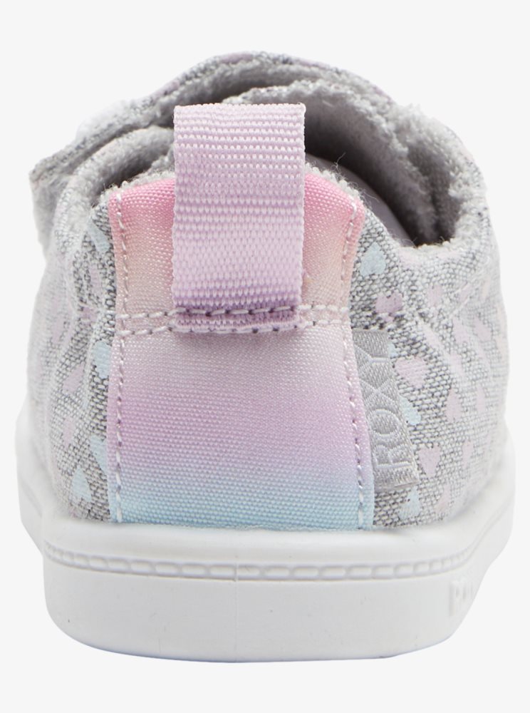 Basket Roxy Bayshore Grise Blanche Enfant | LUA-81107552